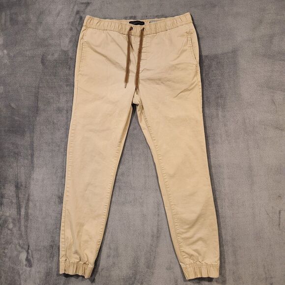 Aeropostale Joggers Pants Khaki Men's w/ Pockets & Drawstrings Size S/P - Picture 1 of 13